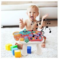 Žaislas kūdikiams MINI Lavinamasis interaktyvus staliukas su pianinu