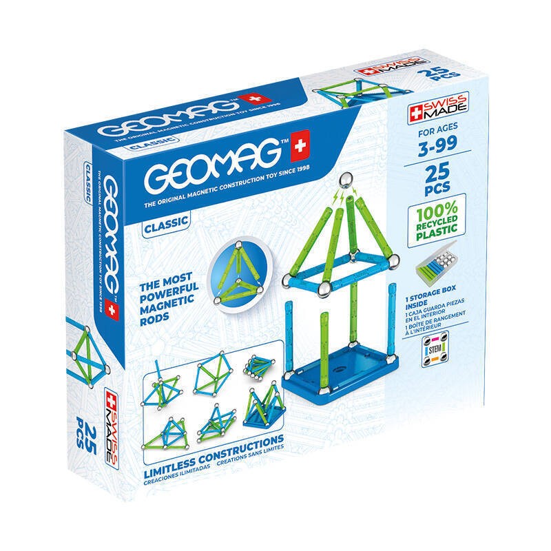 Magnetinės plytos Classic Recycled 25 vienetai GEOMAG GEO-275