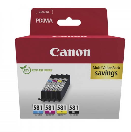 Canon ink cartridge CLI-581 C/M/Y/BK Multipack, black/yellow/cyan/magenta