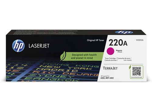 HP 220A Magenta Laser Toner Cartridge, 1800 pages, for HP LaserJet Pro 4302fdn