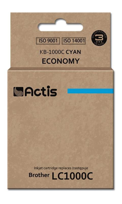 Toneris ACTIS KB-1000C, Brother LC1000C/LC970C replacement, 36ml, cyan