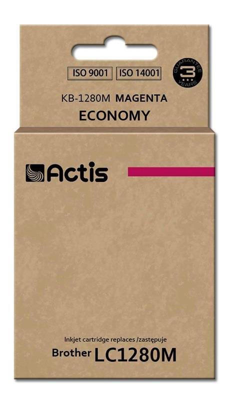 Toneris ACTIS KB-1280M, Brother LC-1280M replacement, 19 ml, magenta