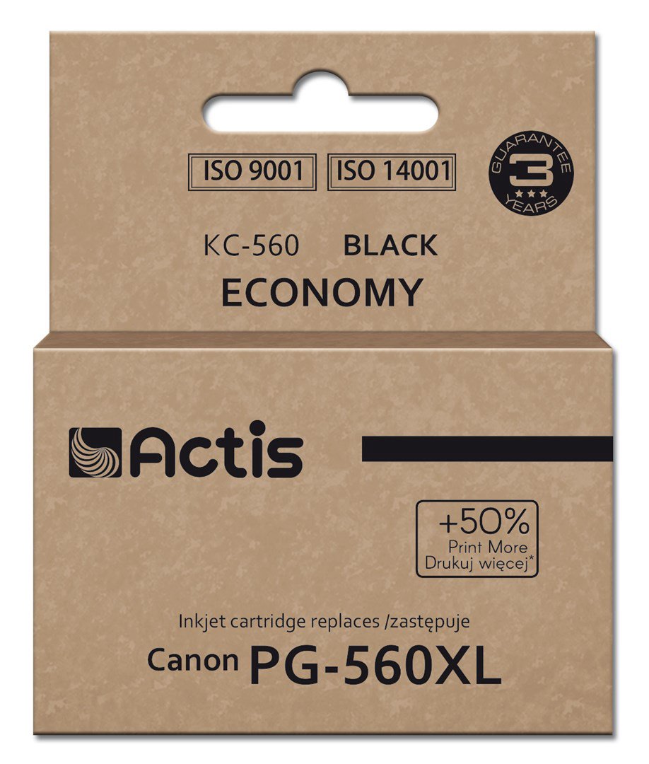 Actis KC-560 Canon spausdintuvo rašalas, pakaitinis PG-560XL; Supreme; 22 ml; juodas