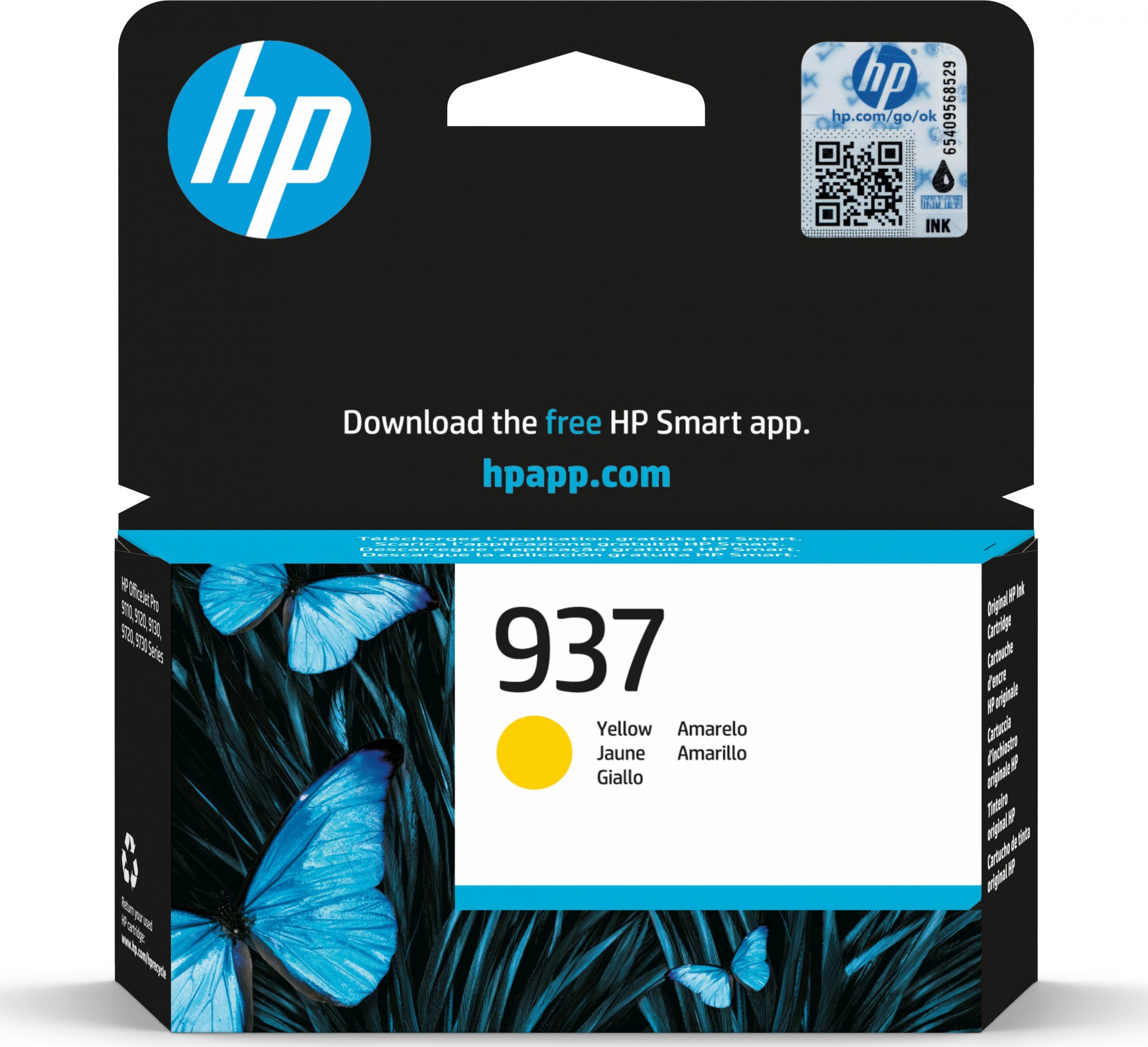 Ink HP HP Attraction/HP 937 Yellow Original Ink Cart