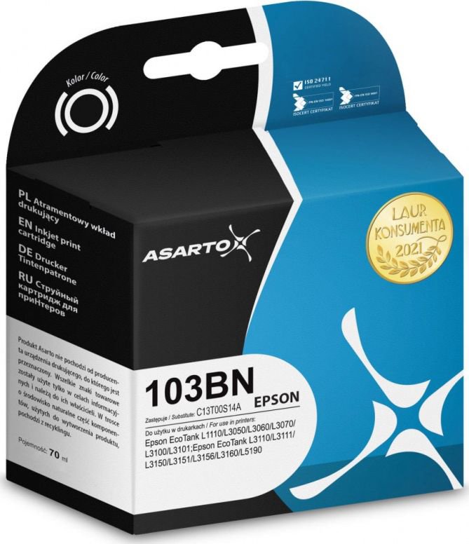 Ink Asarto Ink Asarto to Epson 103BN  C13T00S14A  70 ml  black