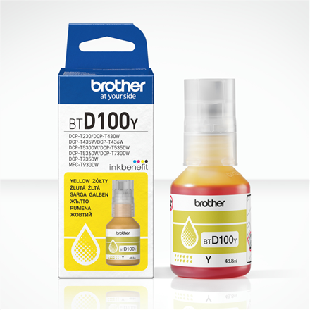 Toneris Brother BTD100Y  Ink Bottle  Yellow