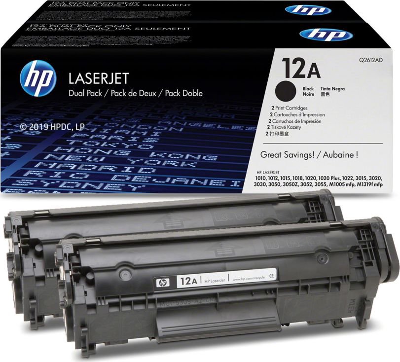 Toner HP 12AD Black Original (Q2612AD)
