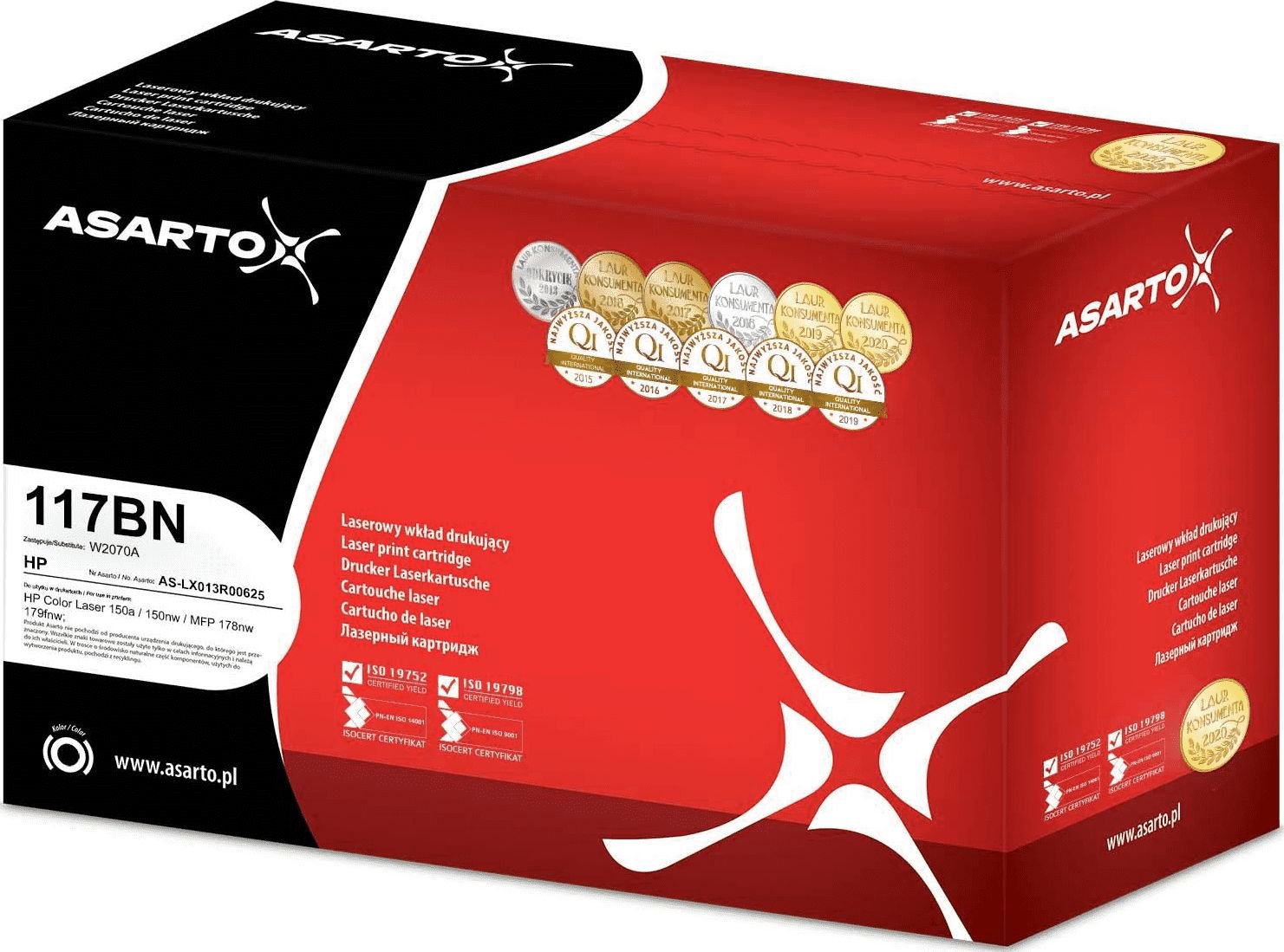 Toner Asarto Black Replacement 117A (AS-LH2070AN)