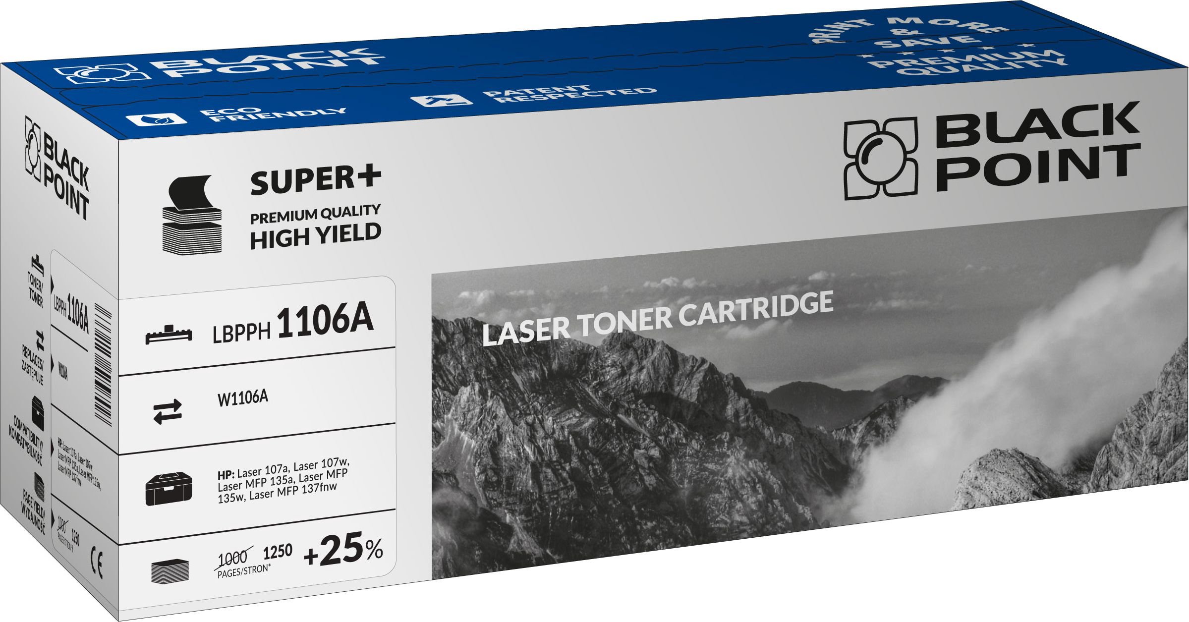 Toner Black Point LBPPH1106A Black Replacement 106A (LBPPH1106A)