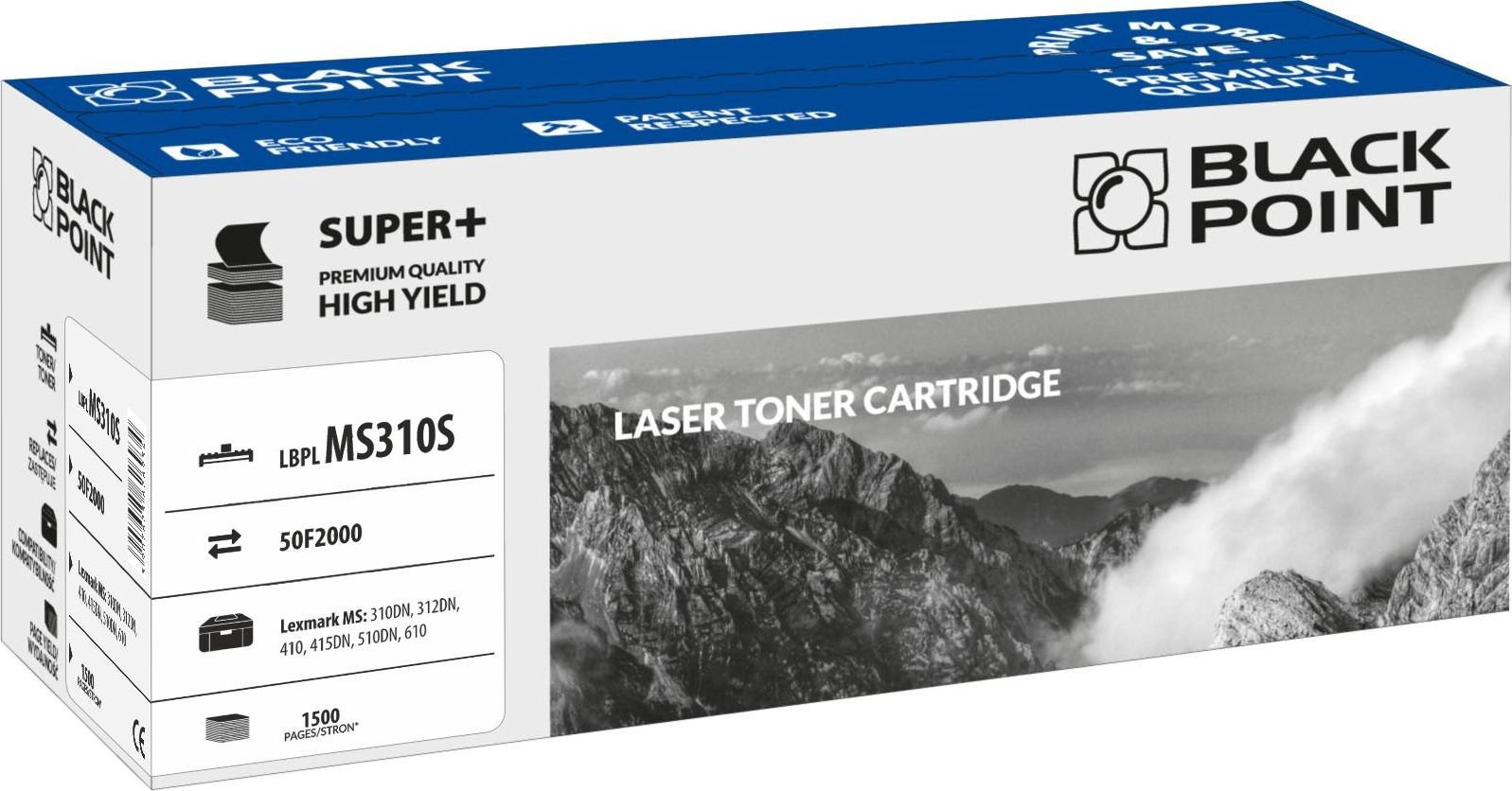 Toner Black Point LBPLMS310S Black Replacement 50F2000 (BLLMS310SBCBW)