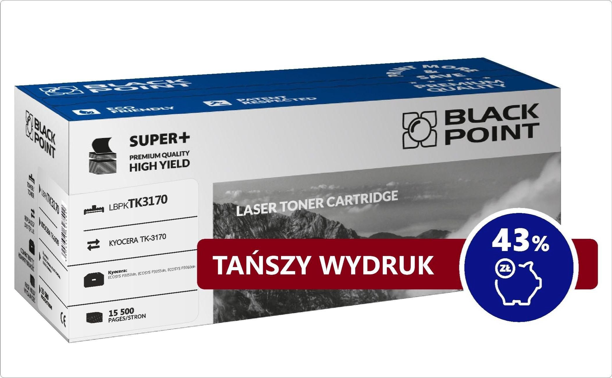 Toner Black Point LBPKT3170 Black Replacement TK-3170 (BLKYOTK3170BCBW)