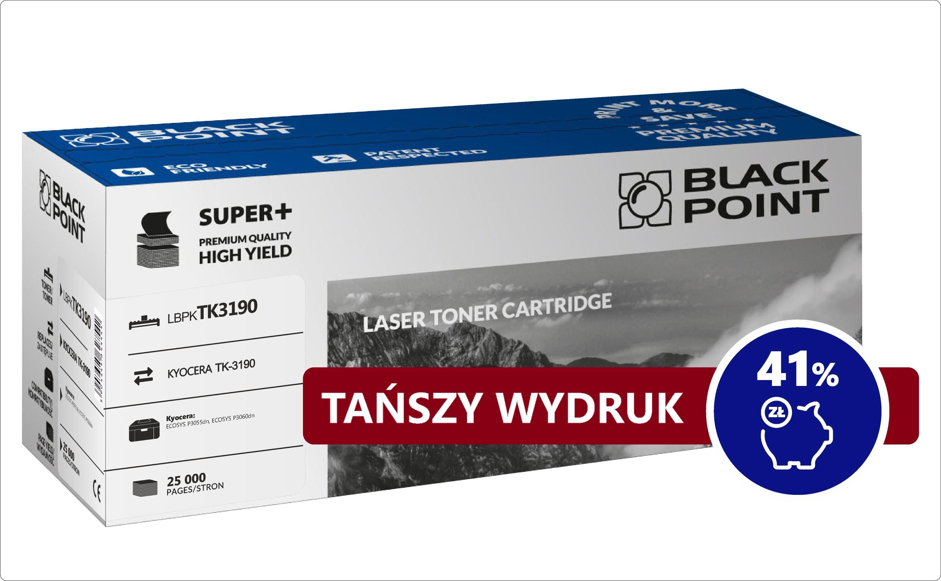 Toner Black Point LBKTK3190 Black Replacement TK-3190 (BLKYOTK3190BCBW)