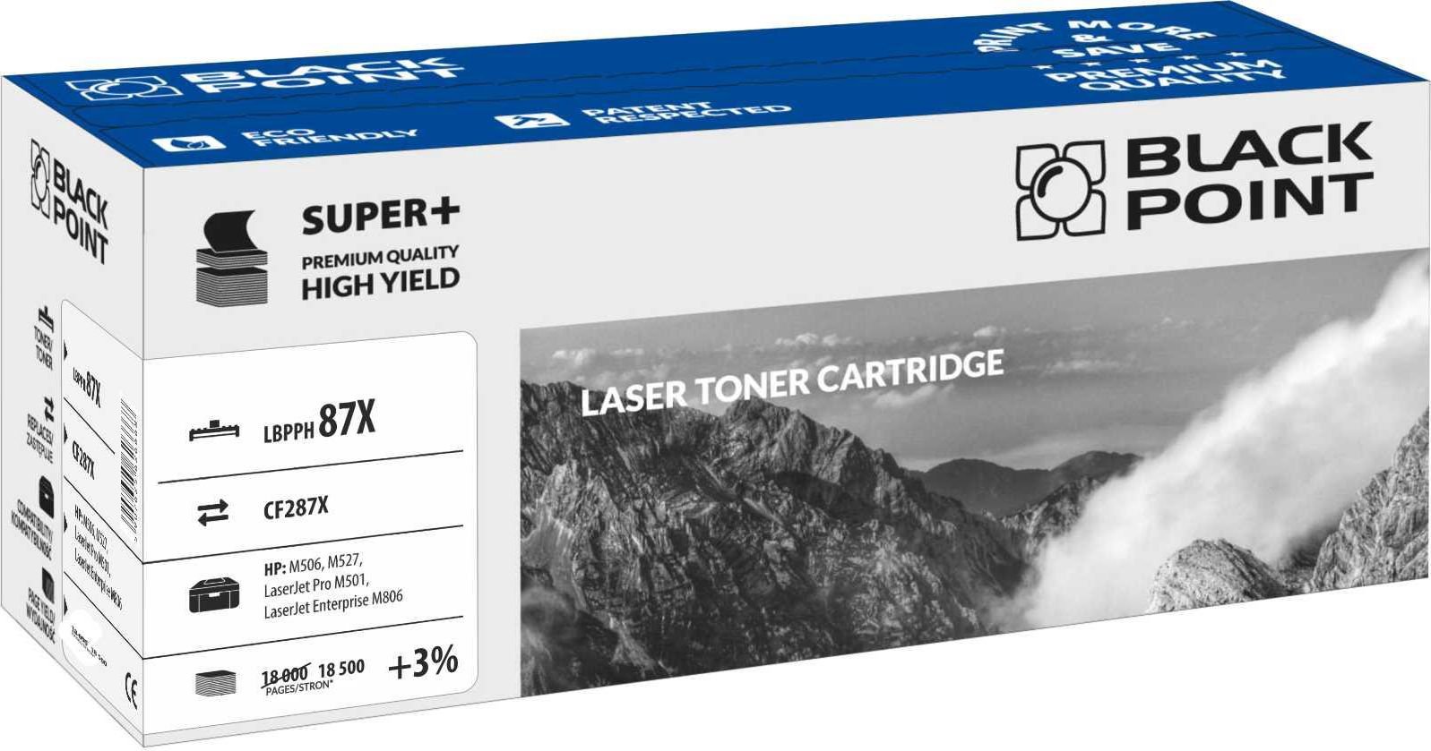 Toner Black Point LBPPH87X Black Replacement CF287X (BLH87XBCBW)