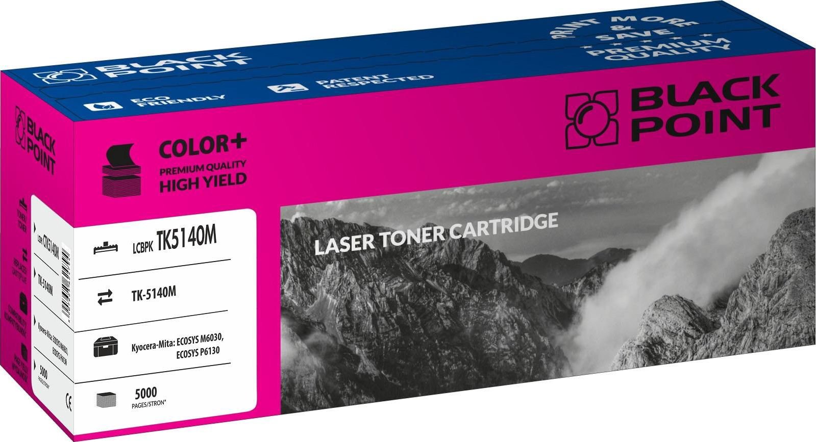 Toner Black Point LCBPKTK5140M Magenta Replacement TK-5140 (BLKYOTK5140MBW)