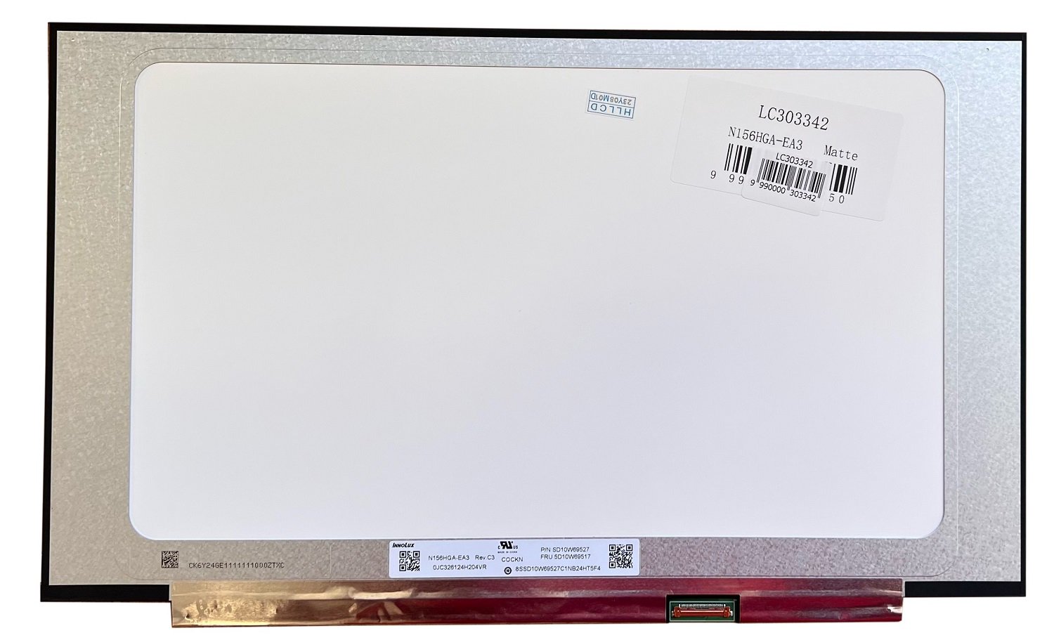 Matrica 15.6" 1920x1080, FHD, LED, SLIM, matinė, 30pin (dešinėje), A+ (PCB 26cm)