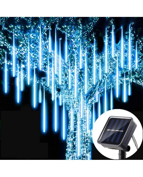 Saulės LED Meteor Shower Light Holiday String Light Vandeniui atsparus Fairy Garden Decor Lauko LED gatvės girlianda Kalėdų deko