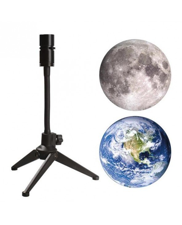 Mėnulio lempa Žemės planetos projektoriaus lempa 360 pasukamas laikiklis USB įkraunamas LED naktinės šviesos