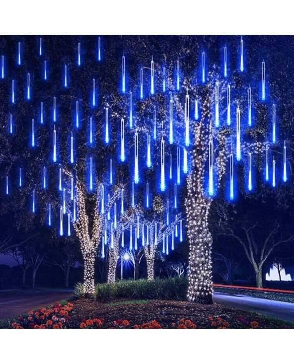 LED Meteor Shower Rain Lights Vandeniui atsparus krintantis lietaus lašas Fairy String Light Kalėdoms