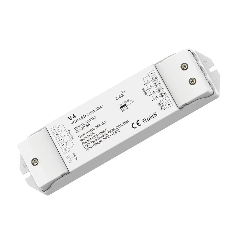 RGBW LED juostų valdiklis V4 4x5A
