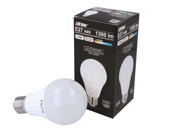 Lempa LED E27 13W A65 4000K 1300lm LEDline
