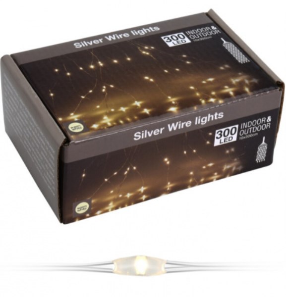 Elektrinė girlianda 300 LED 10 x 300 cm, šiltai baltos spalvos