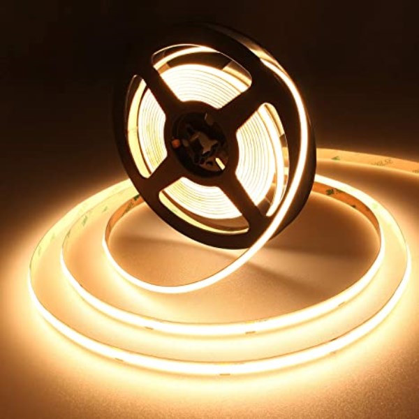 LED juostos rinkinys su maitinimo šaltiniu, 5m, COB, 8W/m, 12Vdc, 880lm/m, neutraliai balta 4000K