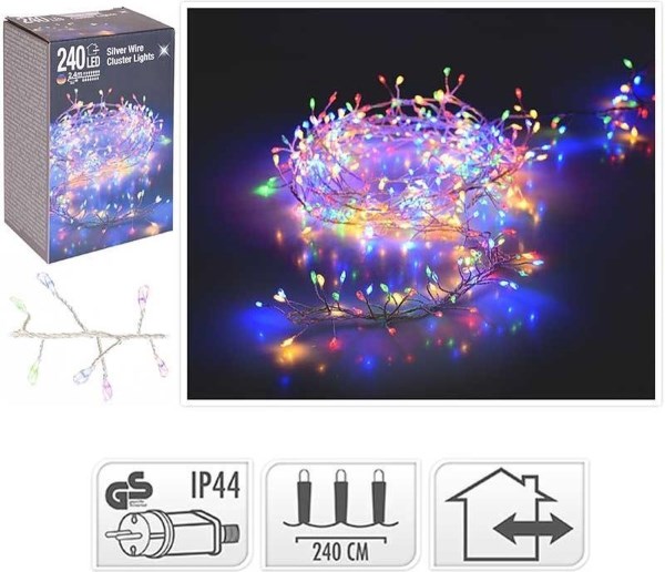Elektrinė girlianda 240 LED 2,4 m Multi Color