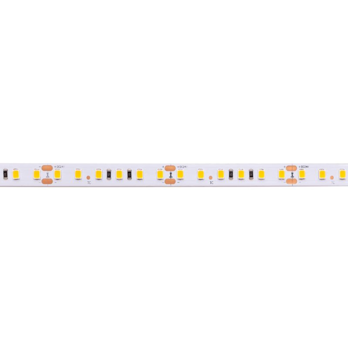 LED juosta 24V 9.6W/m nehermetiška IP20 šiltai balta 3000K 115lm/W PLUS AKTO