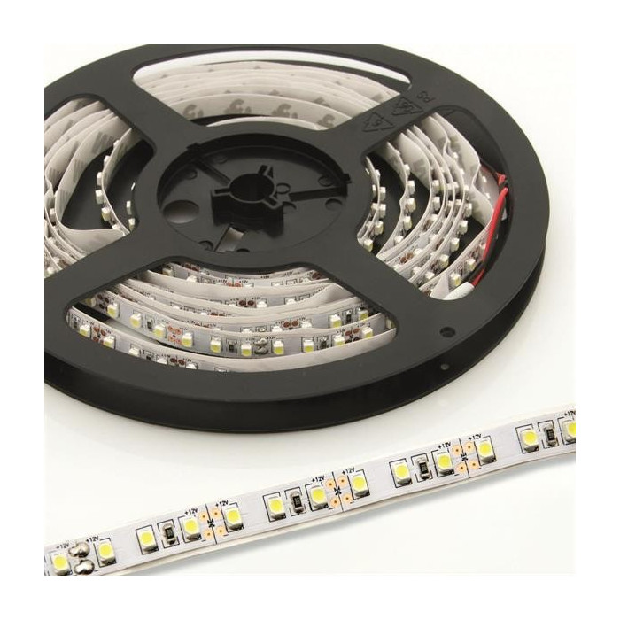 Šaltai balta LED juosta 12V 14,4W/m 5050 60 SMD/m neherm