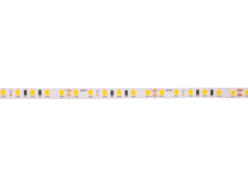 LED juosta 24V 9.6W/m, 5mm pločio, nehermetiška IP20 šaltai balta 6500K 115lm/W PLUS AKTO
