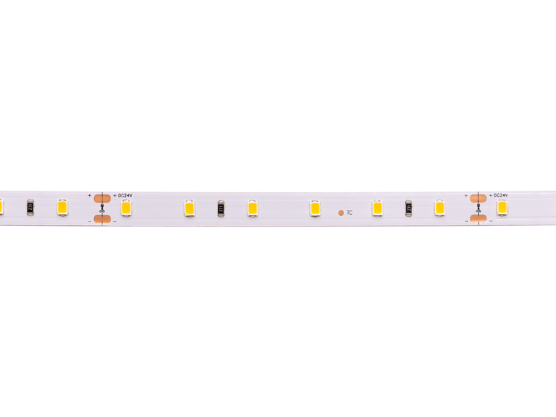 LED juosta 24V 4.8W/m nehermetiška IP20 šaltai balta 6500K 115lm/W PLUS AKTO