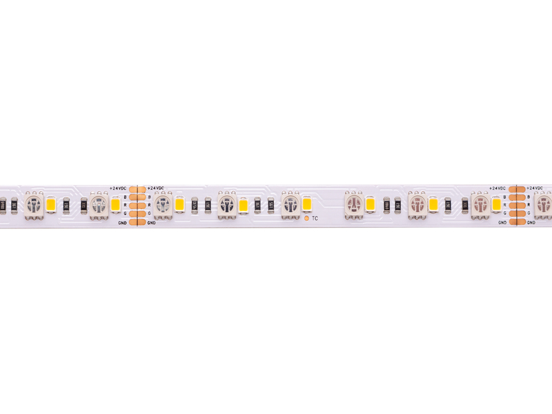 LED juosta 24V 19.2W/m nehermetiška IP20, RGB+WW, padidinto efektyvumo, PREMIUM AKTO