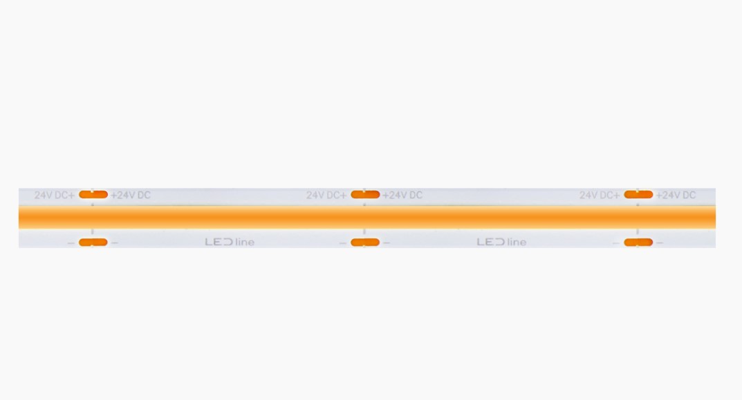 LED juosta 24Vdc, 14W/m, COB 528LED/m, 1400lm, neutraliai balta 4000K, IP66, 180°, LED LINE