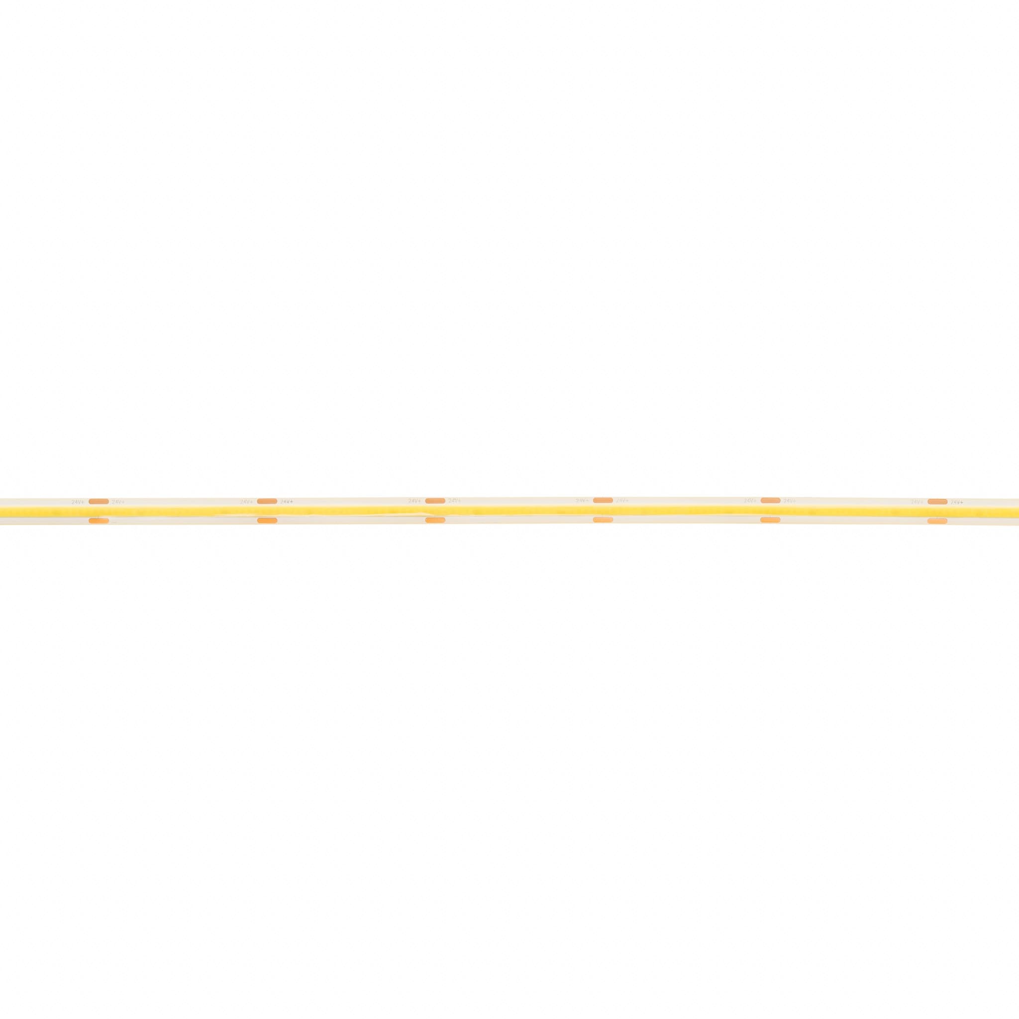 LED juosta, 24Vdc, 11W/m, COB 480LED/m, 1200lm, šiltai balta 3000K, IP65 hermetiška, 180°