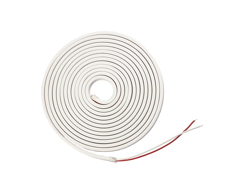 LED juosta NEON FLEX 24Vdc, 9.6W/m, 120LED/m, 6x12mm šiltai balta, 10m ritė, IP67, AKTO