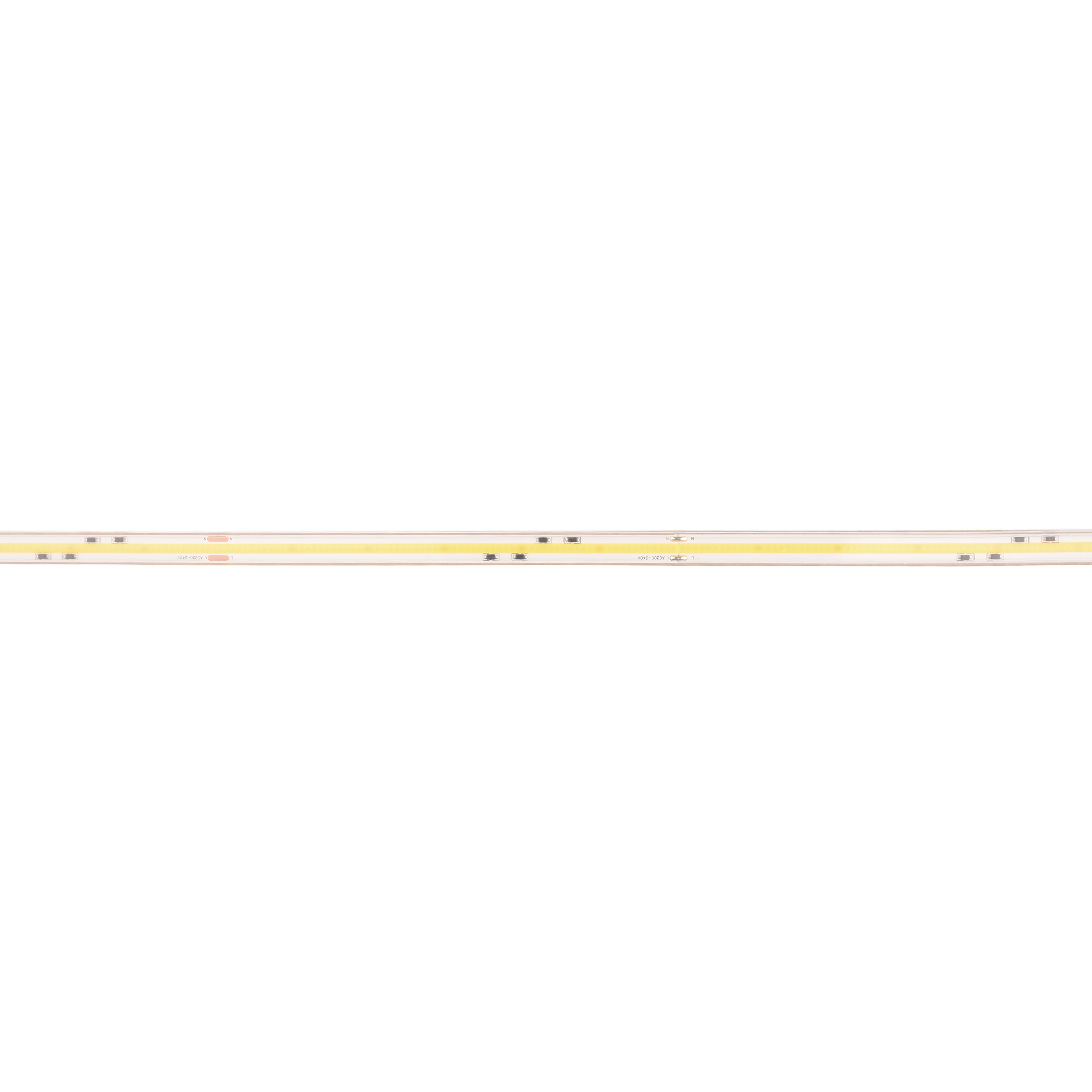 LED juosta 220V AC, 20m ritė, 10W/m, COB 432LED/m, šiltai balta 3000K, LEMLUX