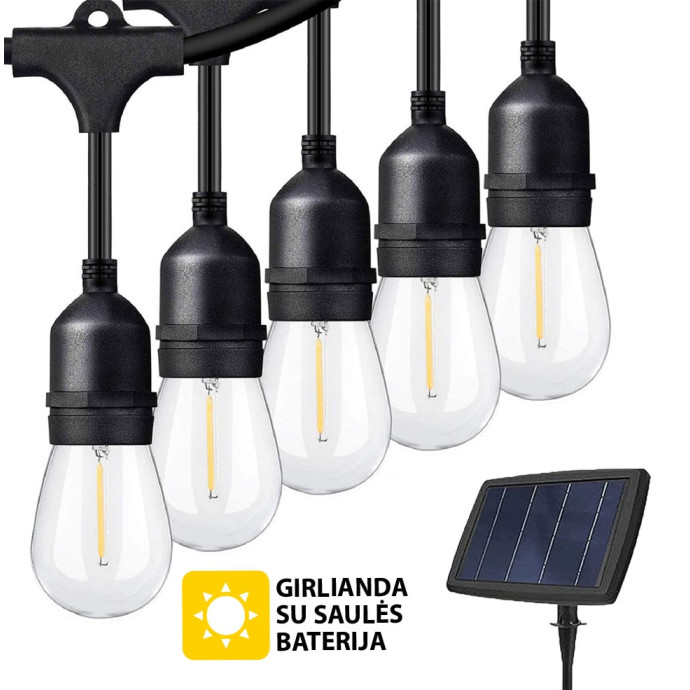 Led lemputės girlianda su saulės baterija (LED) Drop