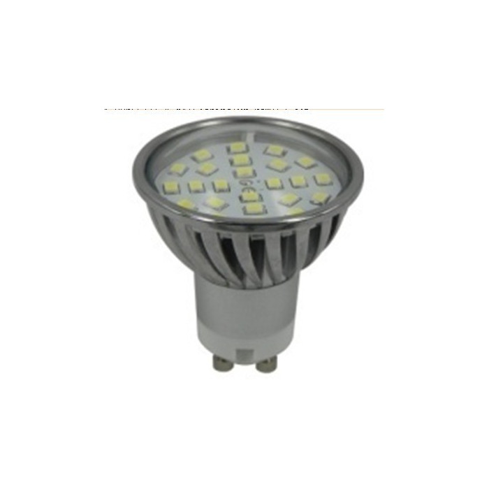 LED LemputėGU10 4.5W 220V su 24 2835SMD diodų, alium. korpus