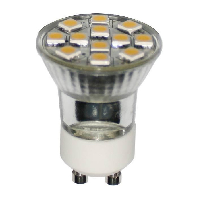 LED Lemputė MR11-GU10 2,5W 220V su 12 SMD LED