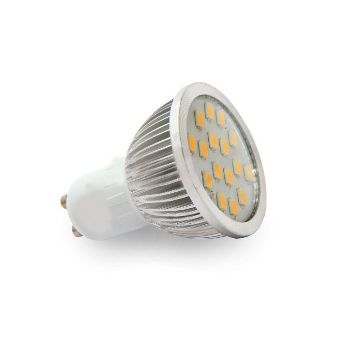 LED lemputėGU10 5,5W 220V-240V AC su 16 SMD5630 šaltai balta