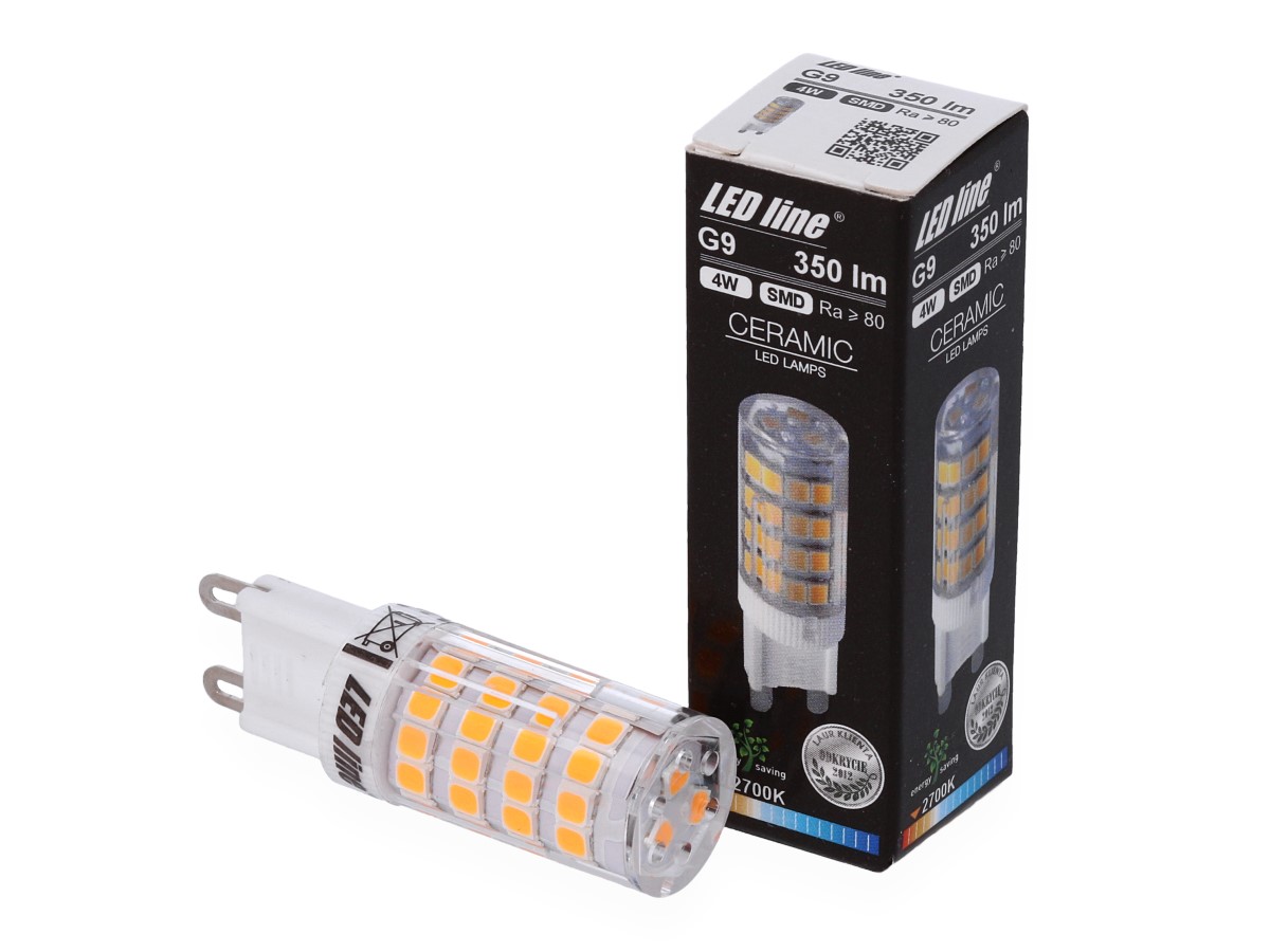 Lemputė LED G9 230V 4W SMD2835 350lm šiltai balta, LED line