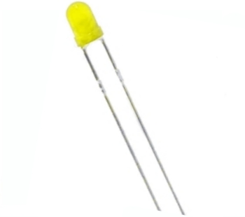 Šviesos diodas Ø3mm geltonas matinis