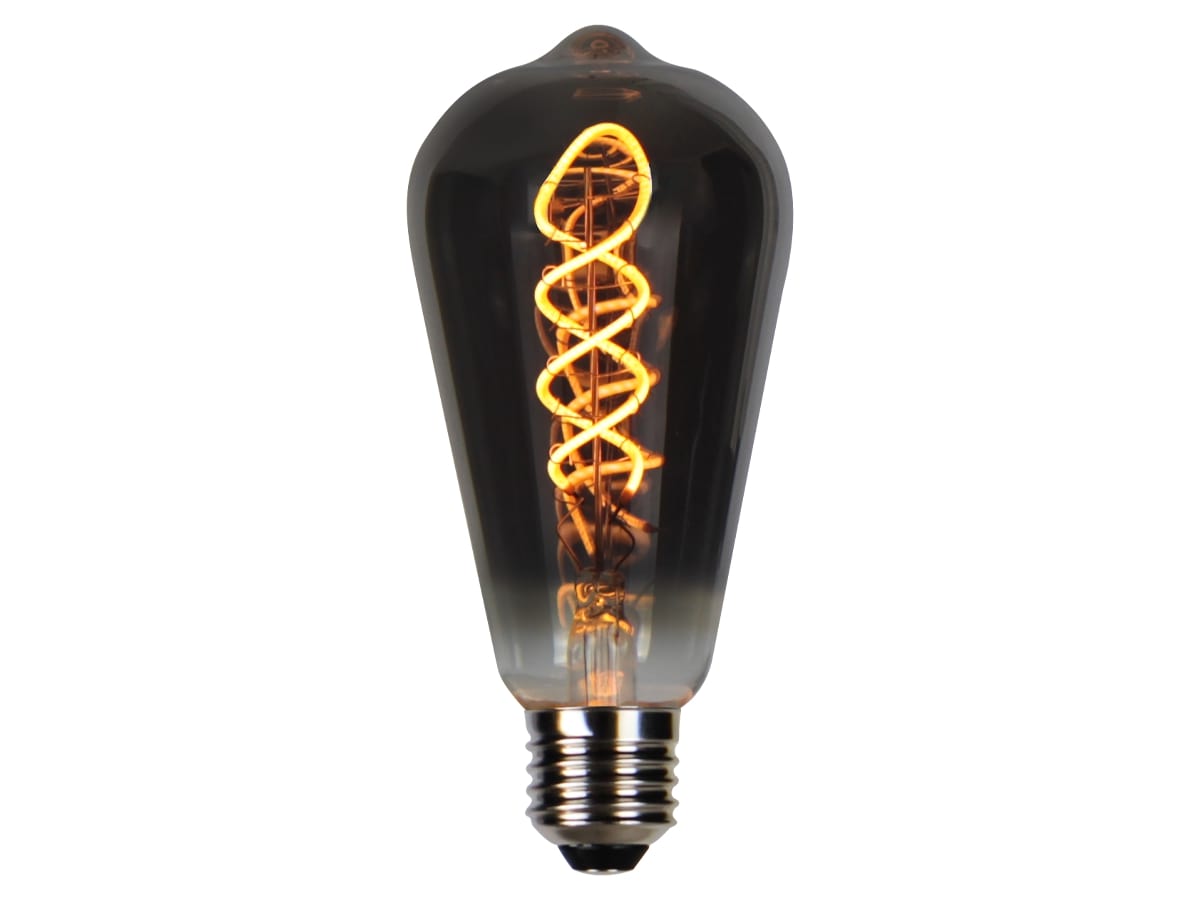LED lemputė E27 ST64 230V 4W 150lm, gintarinė balta 1800K, RETRO VINTAGE GRAPHITE, pritemdoma, LED line PRIME