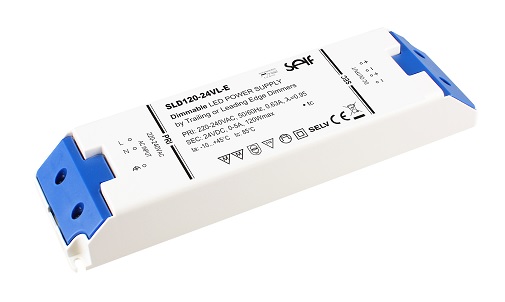 Impulsinis maitinimo šaltinis LED 24V 5A, valdomas TRIAC, IP20, 32x64x223mm, SELF