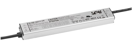 Impulsinis maitinimo šaltinis LED 12V 8A, IP67, 23x40x256mm, SELF