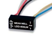 Srovės stabilizatorius DC/DC LED 9-36V:2-32V 350mA PWM ON/OFF valdomas uždaras su laidais, MEAN WELL