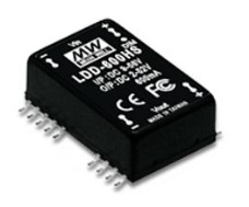 Srovės stabilizatorius DC/DC LED 9-56V:2-52V 500mA PWM ON/OFF valdomas uždaras SMD, MEAN WELL