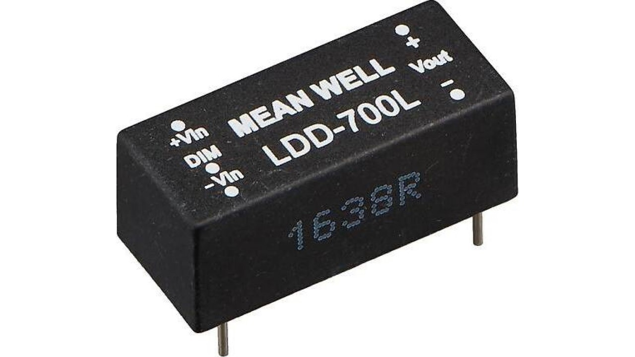 Srovės stabilizatorius DC/DC LED 9-36V:2-32V 300mA, valdomas PWM, uždaras, MEAN WELL