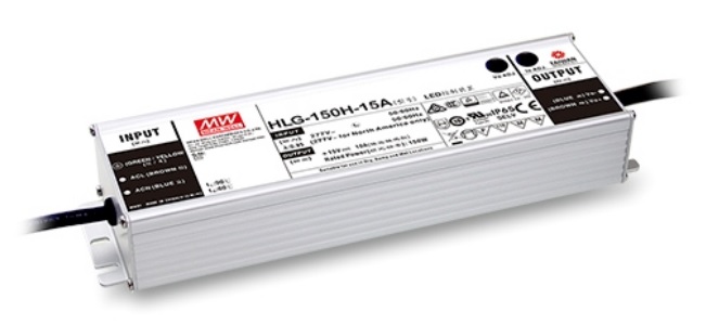 Impulsinis maitinimo šaltinis LED 12V 12.5A, valdomas, PFC, IP67, MEAN WELL