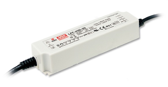 Impulsinis maitinimo šaltinis LED 12V 3.34A, valdomas, PFC, IP67, MEAN WELL